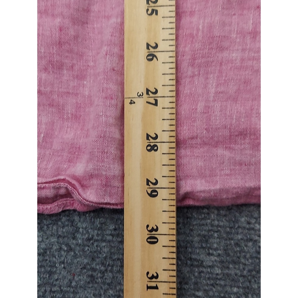 BANANA REPUBLIC Linen Shirt Mens XL Pink Short Sleeve Camden Standard Fit Beach - Picture 6 of 9